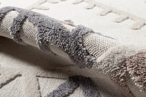 Momeni Odessa ODE-4 Machine Made Contemporary Geometric Indoor Area Rug Ivory 8'6" x 12'6" ODESSODE-4IVY86C6