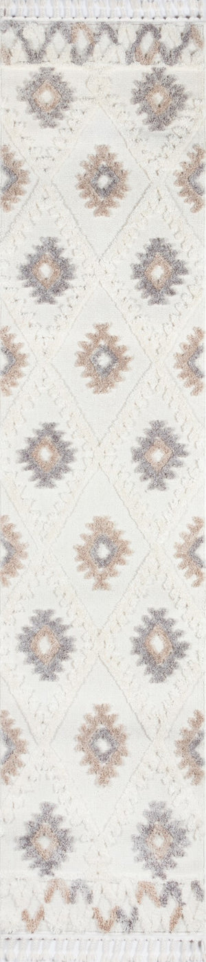 Momeni Odessa ODE-4 Machine Made Contemporary Geometric Indoor Area Rug Ivory 8'6" x 12'6" ODESSODE-4IVY86C6