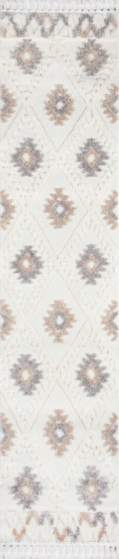 Momeni Odessa ODE-4 Machine Made Contemporary Geometric Indoor Area Rug Ivory 8'6" x 12'6" ODESSODE-4IVY86C6