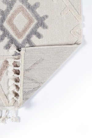 Momeni Odessa ODE-4 Machine Made Contemporary Geometric Indoor Area Rug Ivory 8'6" x 12'6" ODESSODE-4IVY86C6