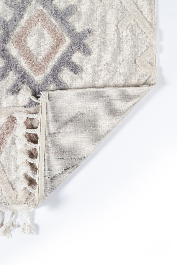 Momeni Odessa ODE-4 Machine Made Contemporary Geometric Indoor Area Rug Ivory 8'6" x 12'6" ODESSODE-4IVY86C6