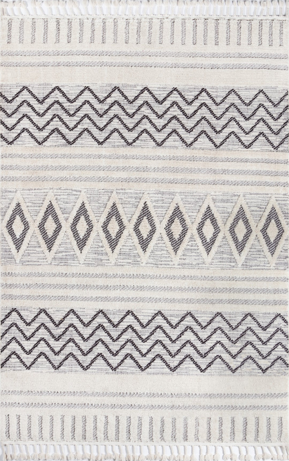 Momeni Odessa ODE-5 Machine Made Contemporary Geometric Indoor Area Rug Grey 8'6" x 12'6" ODESSODE-5GRY86C6