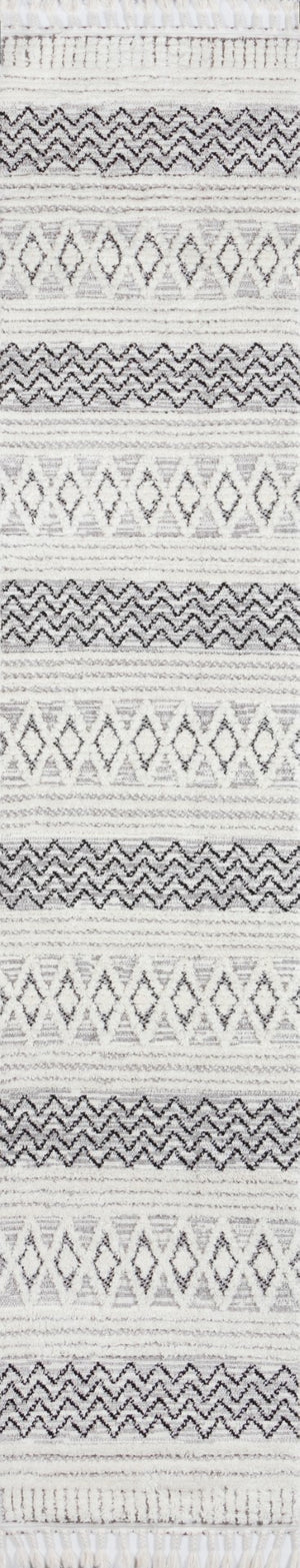 Momeni Odessa ODE-5 Machine Made Contemporary Geometric Indoor Area Rug Grey 8'6" x 12'6" ODESSODE-5GRY86C6