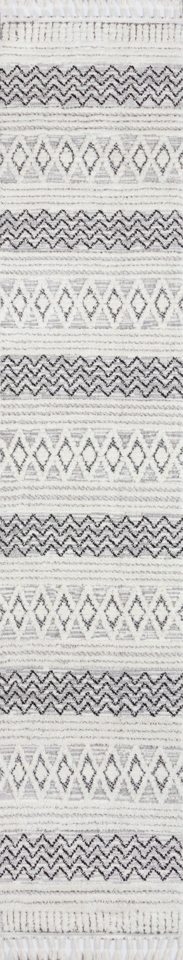 Momeni Odessa ODE-5 Machine Made Contemporary Geometric Indoor Area Rug Grey 8'6" x 12'6" ODESSODE-5GRY86C6