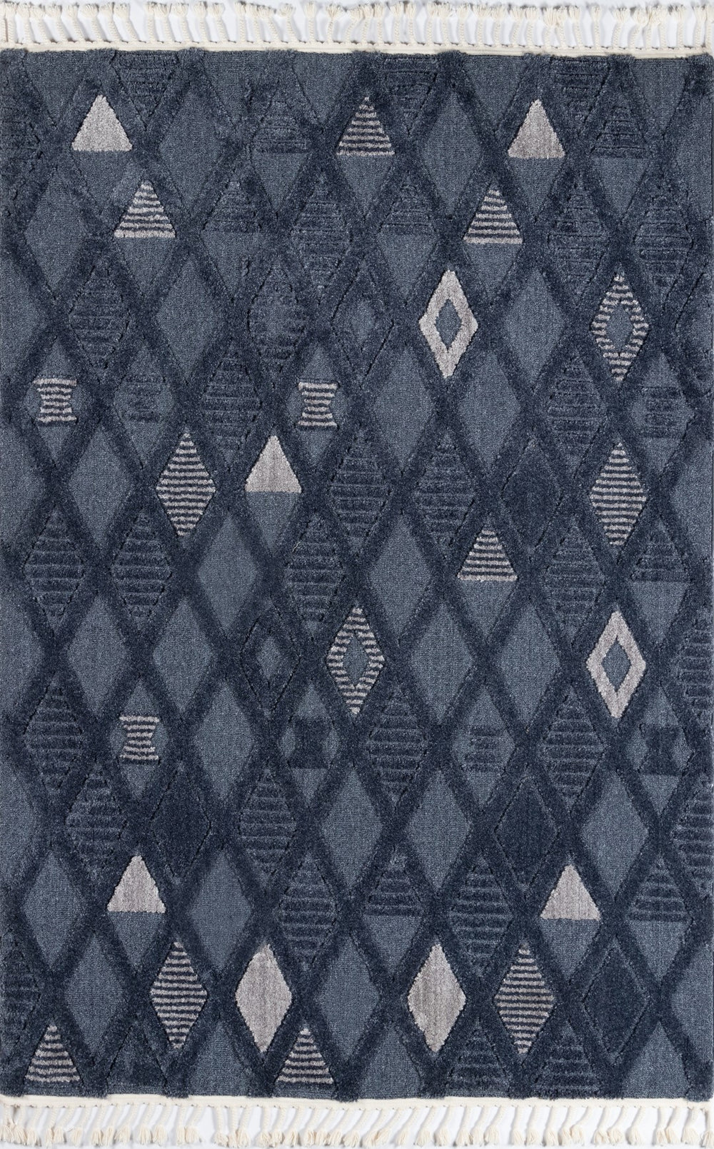 Momeni Odessa ODE-6 Machine Made Contemporary Geometric Indoor Area Rug Denim 8'6" x 12'6" ODESSODE-6DNM86C6