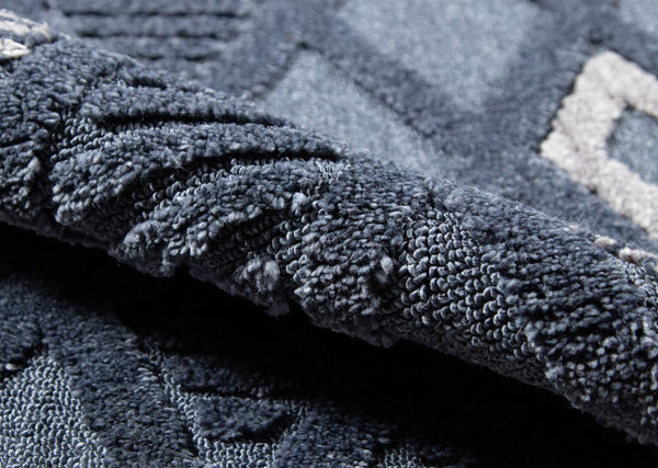 Momeni Odessa ODE-6 Machine Made Contemporary Geometric Indoor Area Rug Denim 8'6" x 12'6" ODESSODE-6DNM86C6