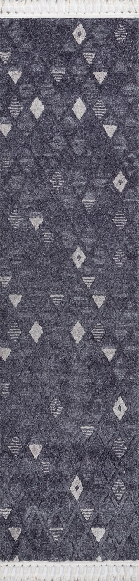 Momeni Odessa ODE-6 Machine Made Contemporary Geometric Indoor Area Rug Denim 8'6" x 12'6" ODESSODE-6DNM86C6