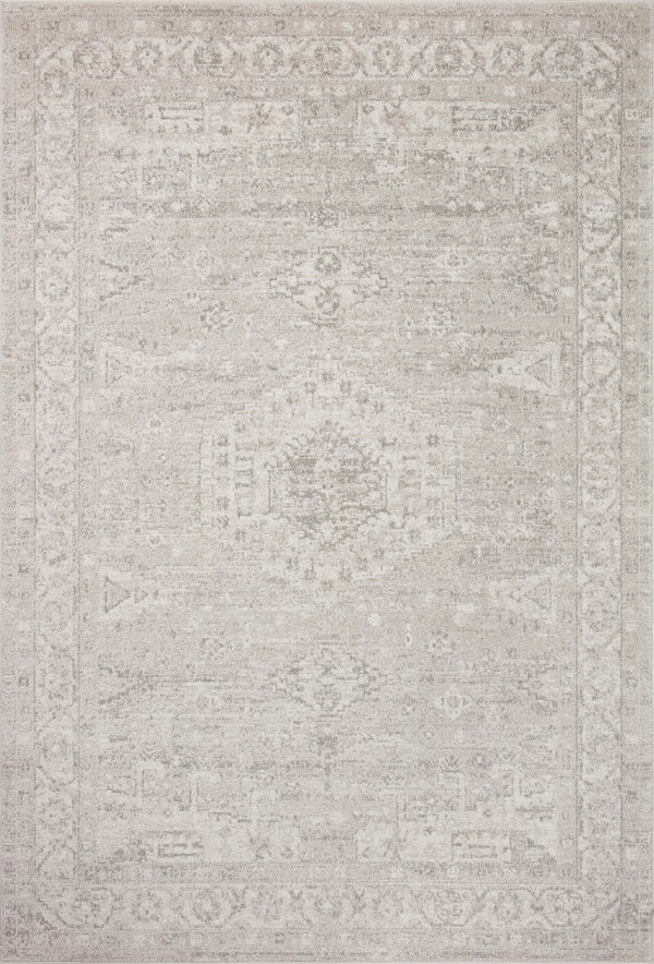 Loloi Rugs Loloi II Odette ODT-02 100% Polyester Pile Power Loomed Traditional Area Rug Silver / Ivory 200 ODETODT-02SIIVB2F7