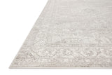 Loloi Rugs Loloi II Odette ODT-02 100% Polyester Pile Power Loomed Traditional Runner Rug Silver / Ivory 28.337 ODETODT-02SIIV27G0