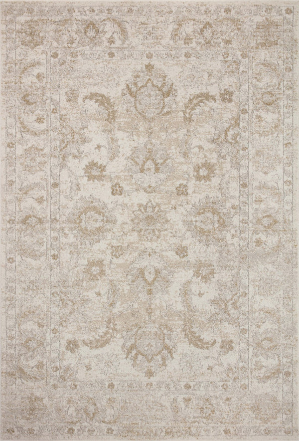 Loloi Rugs Loloi II Odette ODT-03 100% Polyester Pile Power Loomed Traditional Area Rug Ivory / Beige 200 ODETODT-03IVBEB2F7