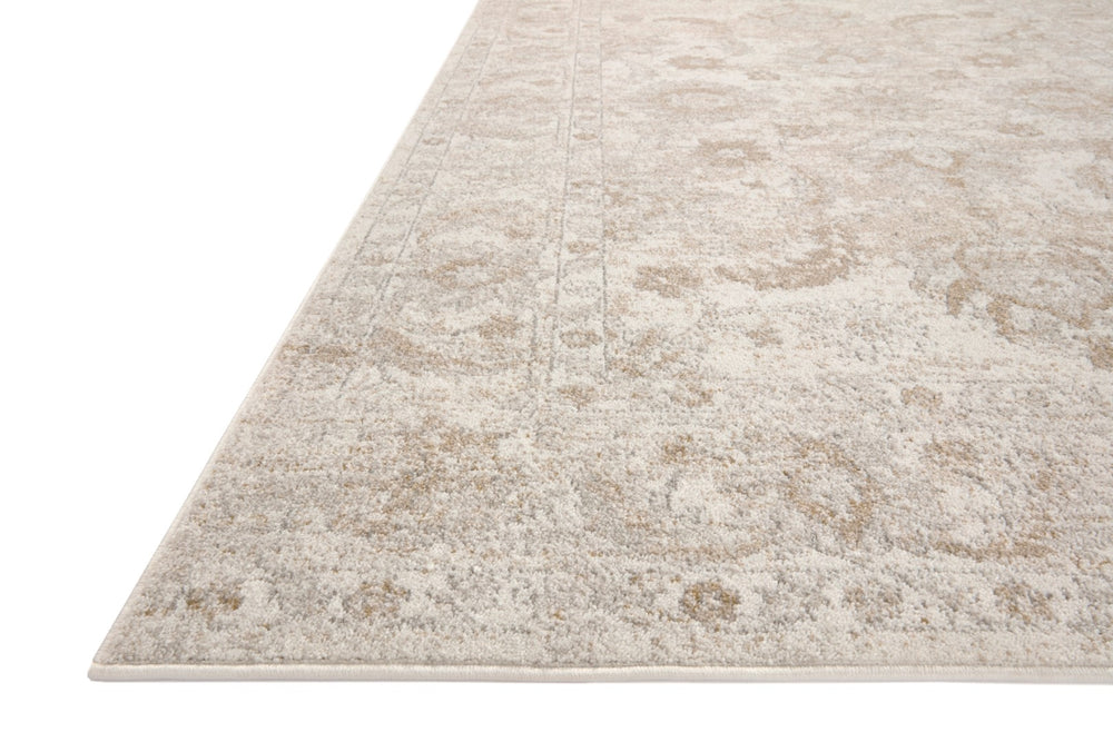Loloi Rugs Loloi II Odette ODT-03 100% Polyester Pile Power Loomed Traditional Accent Rug Ivory / Beige 25.2625 ODETODT-03IVBE530R