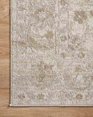 Loloi Rugs Loloi II Odette ODT-03 100% Polyester Pile Power Loomed Traditional Accent Rug Ivory / Beige 25.2625 ODETODT-03IVBE530R