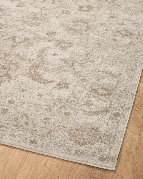 Loloi Rugs Loloi II Odette ODT-03 100% Polyester Pile Power Loomed Traditional Runner Rug Ivory / Beige 28.337 ODETODT-03IVBE27G0