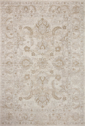Loloi Rugs Loloi II Odette ODT-03 100% Polyester Pile Power Loomed Traditional Accent Rug Ivory / Beige 25.2625 ODETODT-03IVBE530R