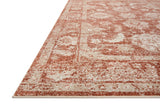 Loloi Rugs Loloi II Odette ODT-03 100% Polyester Pile Power Loomed Traditional Accent Rug Rust / Ivory 25.2625 ODETODT-03RUIV530R