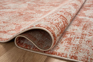 Loloi Rugs Loloi II Odette ODT-03 100% Polyester Pile Power Loomed Traditional Accent Rug Rust / Ivory 25.2625 ODETODT-03RUIV530R
