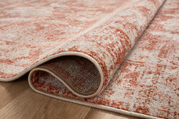 Loloi Rugs Loloi II Odette ODT-03 100% Polyester Pile Power Loomed Traditional Accent Rug Rust / Ivory 25.2625 ODETODT-03RUIV530R
