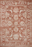 Loloi Rugs Loloi II Odette ODT-03 100% Polyester Pile Power Loomed Traditional Runner Rug Rust / Ivory 28.337 ODETODT-03RUIV27G0