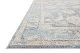 Loloi Rugs Loloi II Odette ODT-03 100% Polyester Pile Power Loomed Traditional Accent Rug Sky / Beige 25.2625 ODETODT-03SCBE530R