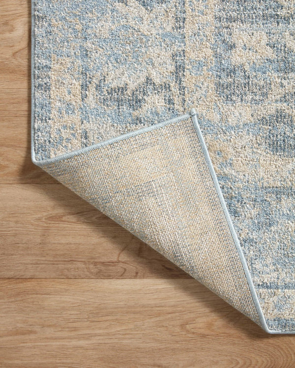 Loloi Rugs Loloi II Odette ODT-03 100% Polyester Pile Power Loomed Traditional Runner Rug Sky / Beige 28.337 ODETODT-03SCBE27G0