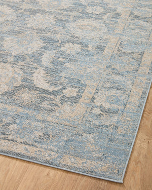 Loloi Rugs Loloi II Odette ODT-03 100% Polyester Pile Power Loomed Traditional Area Rug Sky / Beige 200 ODETODT-03SCBEB2F7