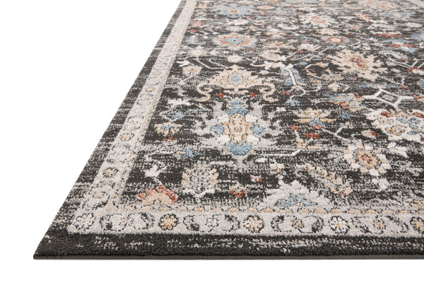 Loloi Rugs Loloi II Odette ODT-04 100% Polyester Pile Power Loomed Traditional Area Rug Charcoal / Multi 200 ODETODT-04CCMLB2F7