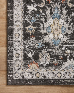 Loloi Rugs Loloi II Odette ODT-04 100% Polyester Pile Power Loomed Traditional Area Rug Charcoal / Multi 200 ODETODT-04CCMLB2F7