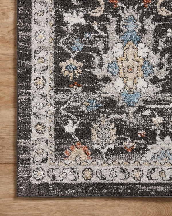 Loloi Rugs Loloi II Odette ODT-04 100% Polyester Pile Power Loomed Traditional Area Rug Charcoal / Multi 200 ODETODT-04CCMLB2F7