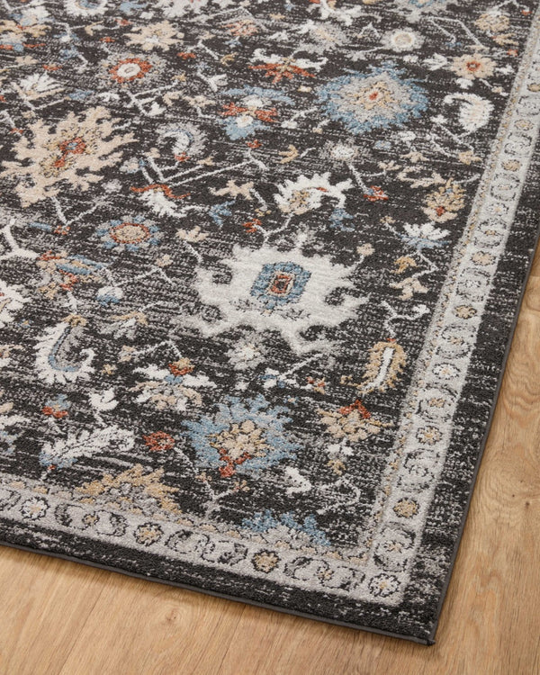 Loloi Rugs Loloi II Odette ODT-04 100% Polyester Pile Power Loomed Traditional Area Rug Charcoal / Multi 200 ODETODT-04CCMLB2F7