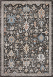 Loloi Rugs Loloi II Odette ODT-04 100% Polyester Pile Power Loomed Traditional Runner Rug Charcoal / Multi 28.337 ODETODT-04CCML27G0