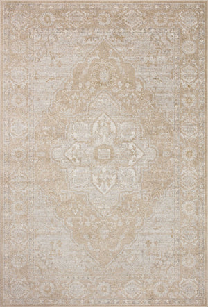 Loloi Rugs Loloi II Odette ODT-05 100% Polyester Pile Power Loomed Traditional Area Rug Beige / Silver 200 ODETODT-05BESIB2F7