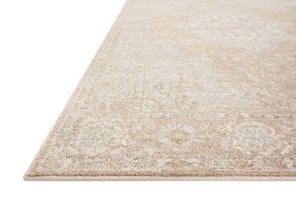 Loloi Rugs Loloi II Odette ODT-05 100% Polyester Pile Power Loomed Traditional Runner Rug Beige / Silver 28.337 ODETODT-05BESI27G0