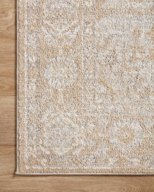 Loloi Rugs Loloi II Odette ODT-05 100% Polyester Pile Power Loomed Traditional Runner Rug Beige / Silver 28.337 ODETODT-05BESI27G0