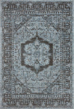 Loloi Rugs Loloi II Odette ODT-08 100% Polyester Pile Power Loomed Traditional Area Rug Sky / Charcoal 200 ODETODT-08SCCCB2F7