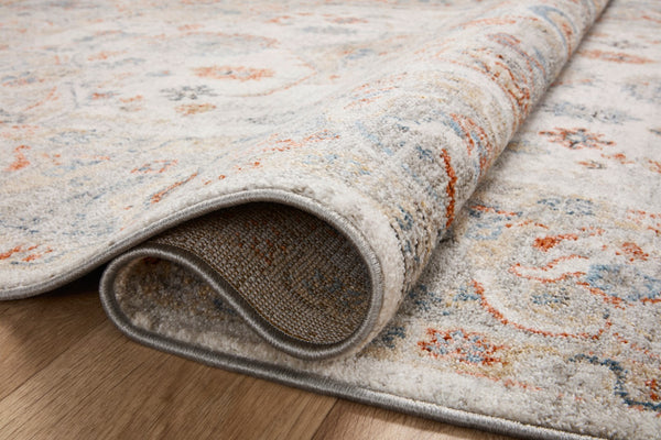 Loloi Rugs Loloi II Odette ODT-09 100% Polyester Pile Power Loomed Traditional Area Rug Ivory / Multi 200 ODETODT-09IVMLB2F7