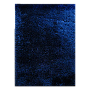 AMER Rugs Odyssey ODY-6 Shag Solid Transitional Area Rug Dark Blue 7'6" x 9'6"