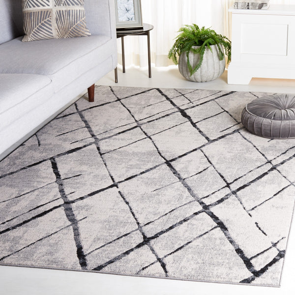 Safavieh Odyssey 810 Modern Power Loomed Rug Grey / Black ODY810F-9