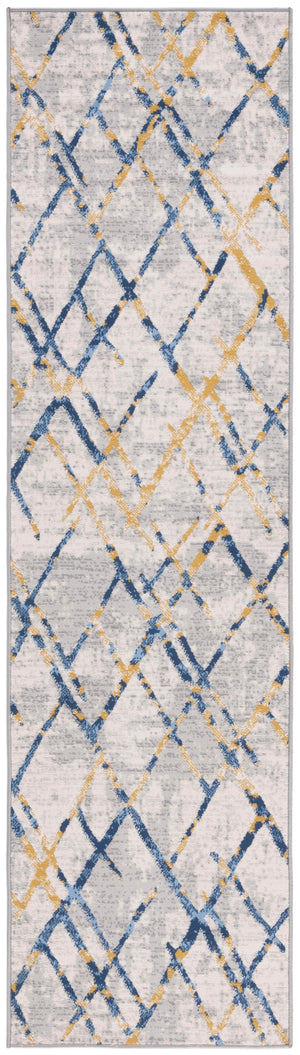Safavieh Odyssey 810 Modern Power Loomed Rug Grey / Blue Gold ODY810H-7SQ