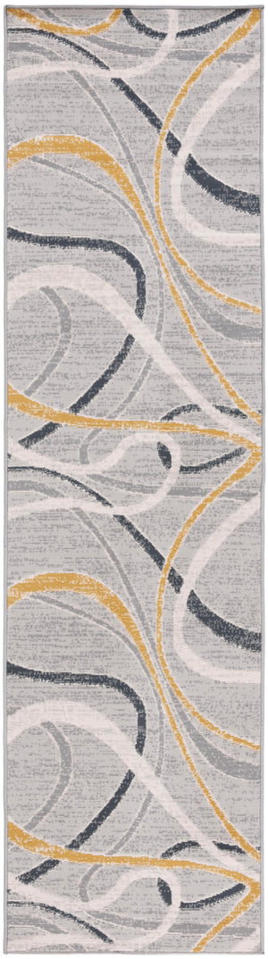 Safavieh Odyssey 812 Modern Power Loomed Rug Grey / Gold Ivory ODY812G-7SQ