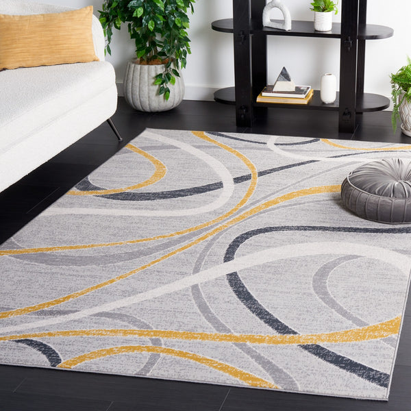 Safavieh Odyssey 812 Modern Power Loomed Rug Grey / Gold Ivory ODY812G-9