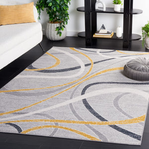 Safavieh Odyssey 812 Modern Power Loomed Rug Grey / Gold Ivory ODY812G-5