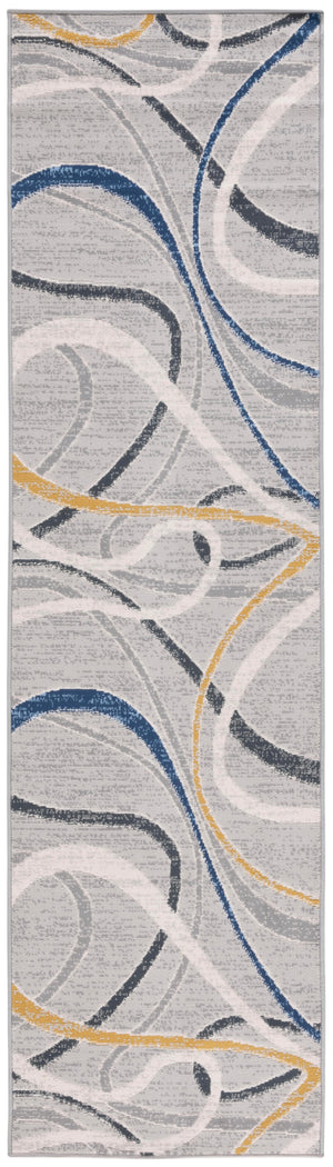 Safavieh Odyssey 812 Modern Power Loomed Rug Grey / Blue Gold ODY812H-7SQ
