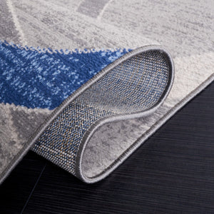 Safavieh Odyssey 812 Modern Power Loomed Rug Grey / Blue Gold ODY812H-9