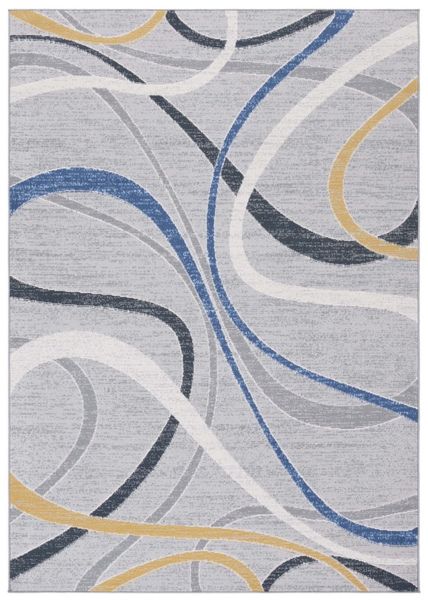 Safavieh Odyssey 812 Modern Power Loomed Rug Grey / Blue Gold ODY812H-9