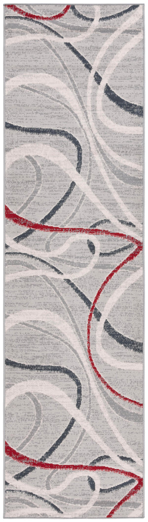 Safavieh Odyssey 812 Modern Power Loomed Rug Grey / Red Ivory ODY812I-7SQ