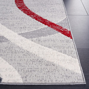 Safavieh Odyssey 812 Modern Power Loomed Rug Grey / Red Ivory ODY812I-9