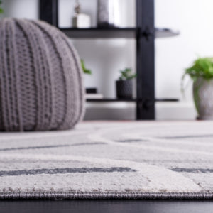 Safavieh Odyssey 812 Modern Power Loomed Rug Grey / Red Ivory ODY812I-5