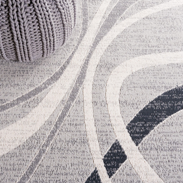 Safavieh Odyssey 812 Modern Power Loomed Rug Grey / Red Ivory ODY812I-9