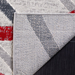 Safavieh Odyssey 812 Modern Power Loomed Rug Grey / Red Ivory ODY812I-5