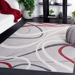 Safavieh Odyssey 812 Modern Power Loomed Rug Grey / Red Ivory ODY812I-5